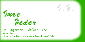 imre heder business card